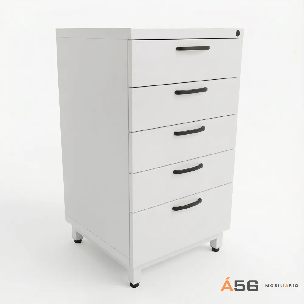 GABINETE 5 CAJONES PARA MUESTRAS Y CONTRAMUESTRAS EN ACERO GALVANIZADO - 60X60X120
